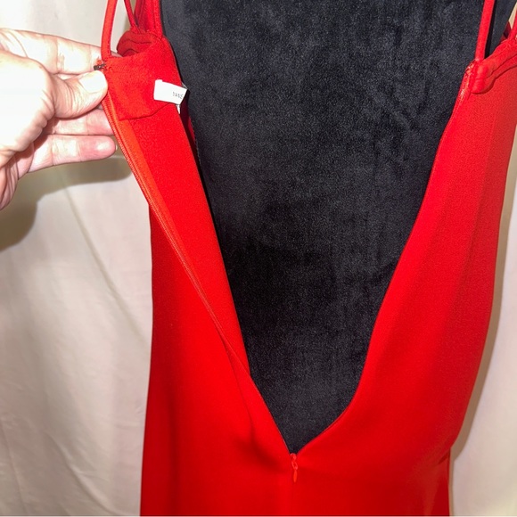 Diane von Furstenberg Sophia Dress Size 6 Silk Halter Gown Poppy Red Strappy - Picture 11 of 16